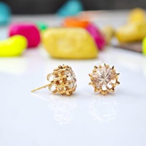 Natural Sunstone Wedding Stud Earrings For Women 925 Sterling Silver Sunstone Gemstone Studs Minimalist Round Shape Earring Anniversary Gift Natural Sunstone Wedding Stud Earrings For Women 925 Sterling Silver Sunstone Gemstone Studs Minimalist Round Shape Earring Anniversary Gift