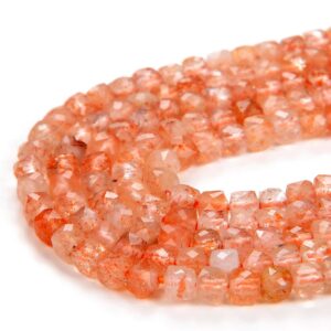 2mm Natural Sunstone Gemstone Grade Aaa Micro Faceted Cube Loose Beads 15 Inch Full Strand (80008519-p8)