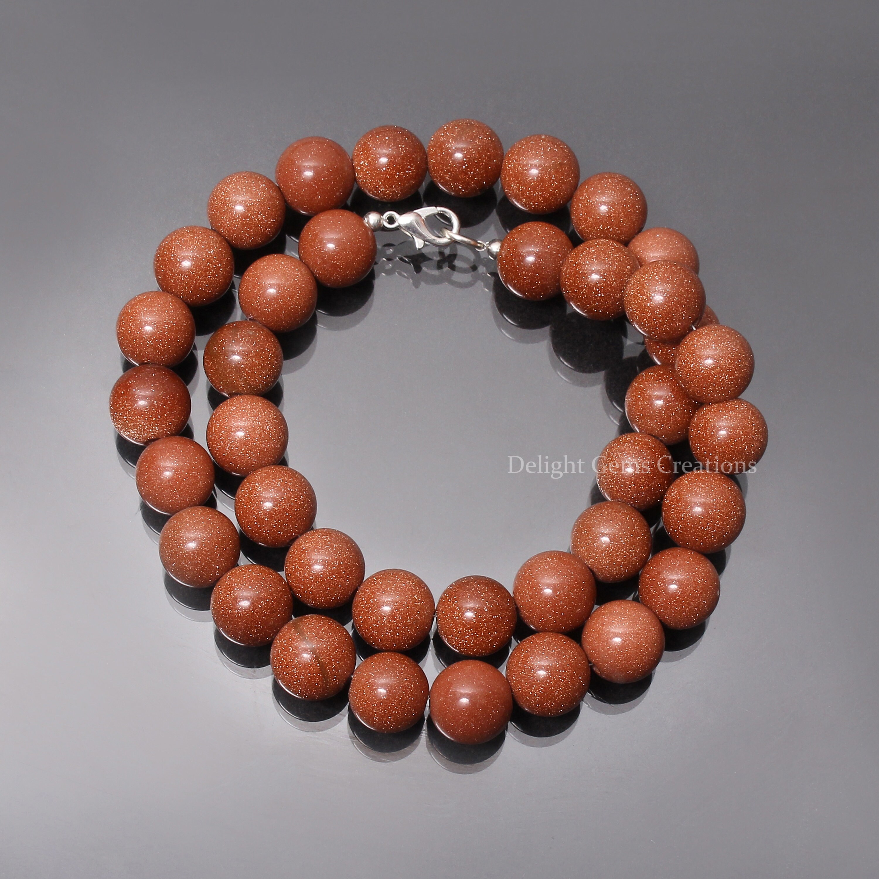 12mm Sunstone Bead Necklace For Men & Women, Smooth Round Beads Necklace, Bold Sunstone Gemstone Necklace, 925 Silver Clasp, Gift Idea 12mm Sunstone Bead Necklace For Men & Women, Smooth Round Beads Necklace, Bold Sunstone Gemstone Necklace, 925 Silver Clasp, Gift Idea