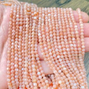 2mm/3mm/4mm Natural Sunstone Gemstone Round Beads,loose Beads Necklace,crystal Beads,smooth Round Beads,for Jewelry Making.