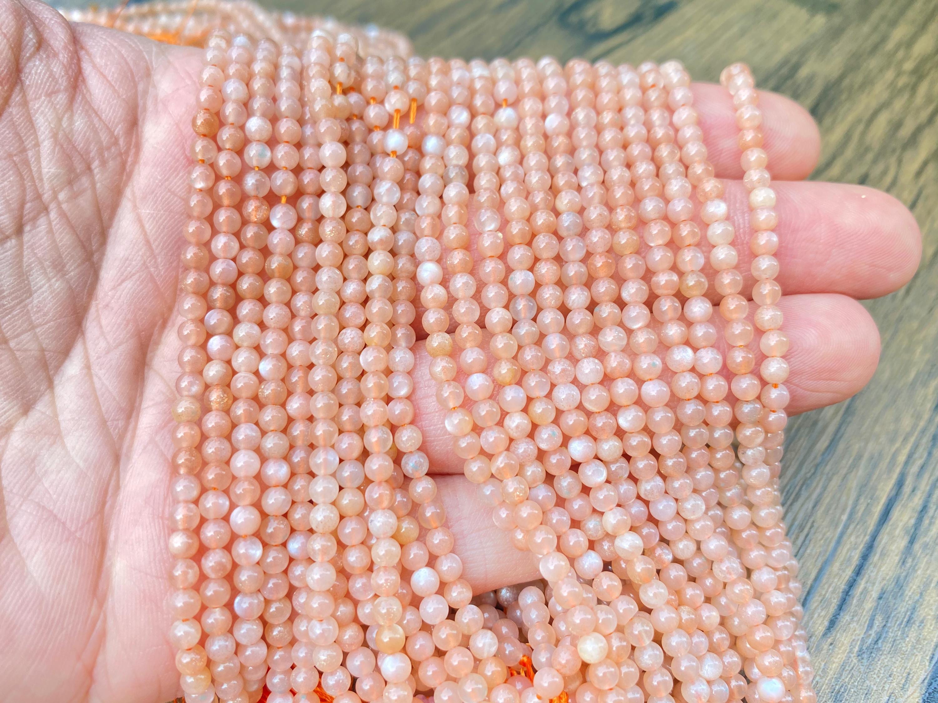 2mm/3mm/4mm Natural Sunstone Gemstone Round Beads,loose Beads Necklace,crystal Beads,smooth Round Beads,for Jewelry Making.