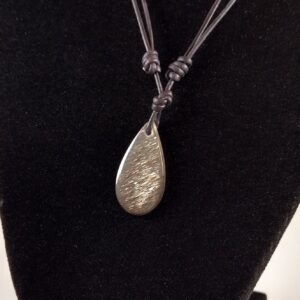 Sunstone Adjustable Leather Necklace Handmade by Chris Hay