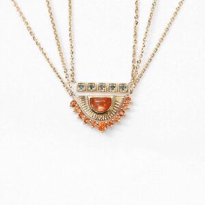Cyra 3-piece Sunstone Necklace Set