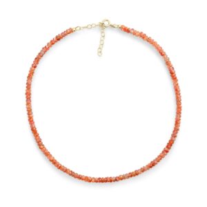 Faceted sunstone Necklace , AAA+ Sunstone Necklace, [ENSP1113] Sunstone and gold filled jewelry, Healing sunstone, sunstone statement