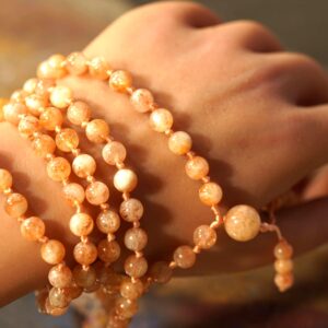 Sunstone Mala Necklace • 108+1 • Sunstone Necklace • Confidence • 6mm • 8mm • Joy • Abundance • Optimism • 0100
