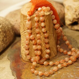 Sunstone Mala • Sunstone Necklace • 8mm • Sunstone Prayer Beads • 72+1 • 81+1 • 108+1 • Sunstone Aaa Beads • Knotted Mala • 1399
