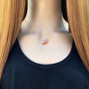 Minimalist Sunstone Crystal Necklace - Elegant Gift For Her