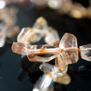 Oregon SunStone facted beads 6-11mm (ETB01568) Healing stone/Unique jewelry/Vintage jewelry/Gemstone necklace
