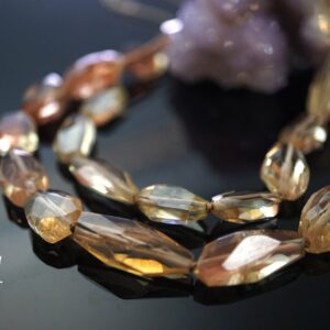 Oregon Sunstone Facted Beads 7-10.5mm (etb01391) Healing Stone/unique Jewelry/vintage Jewelry/gemstone Necklace