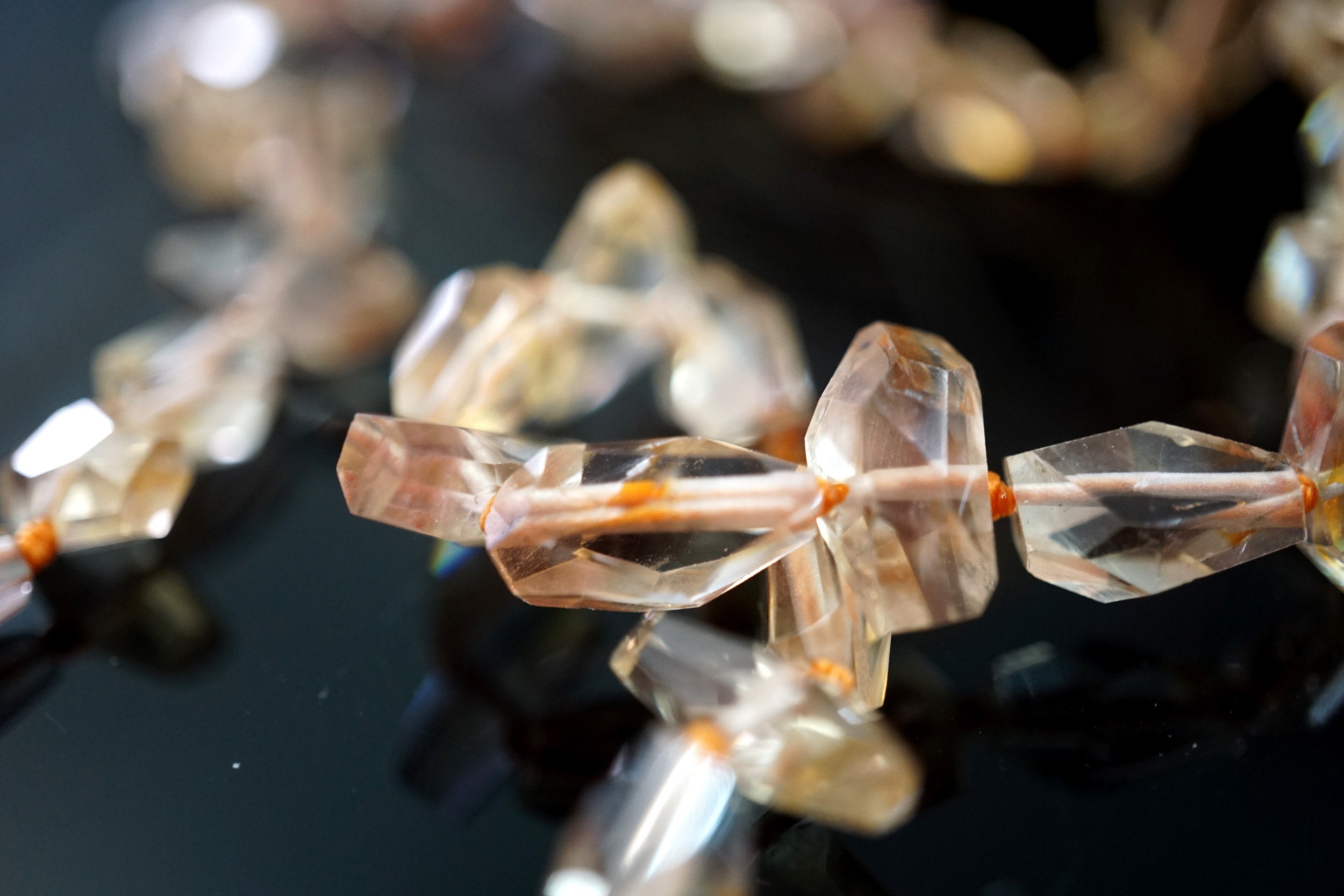 Oregon Sunstone Facted Beads 6-11mm (etb01568) Healing Stone/unique Jewelry