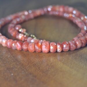 Oregon Sunstone Necklace In 14k Gold Fill // Statement Necklace // Autumn, Fall Jewelry // Healing Crystal Necklace // Solar Plexus Chakra