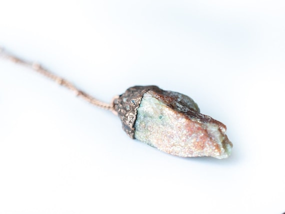 Raw Sunstone Necklace | Sunstone Necklace | Raw Mineral Jewelry | Organic Stone Jewelry | Raw Sunstone Jewelry