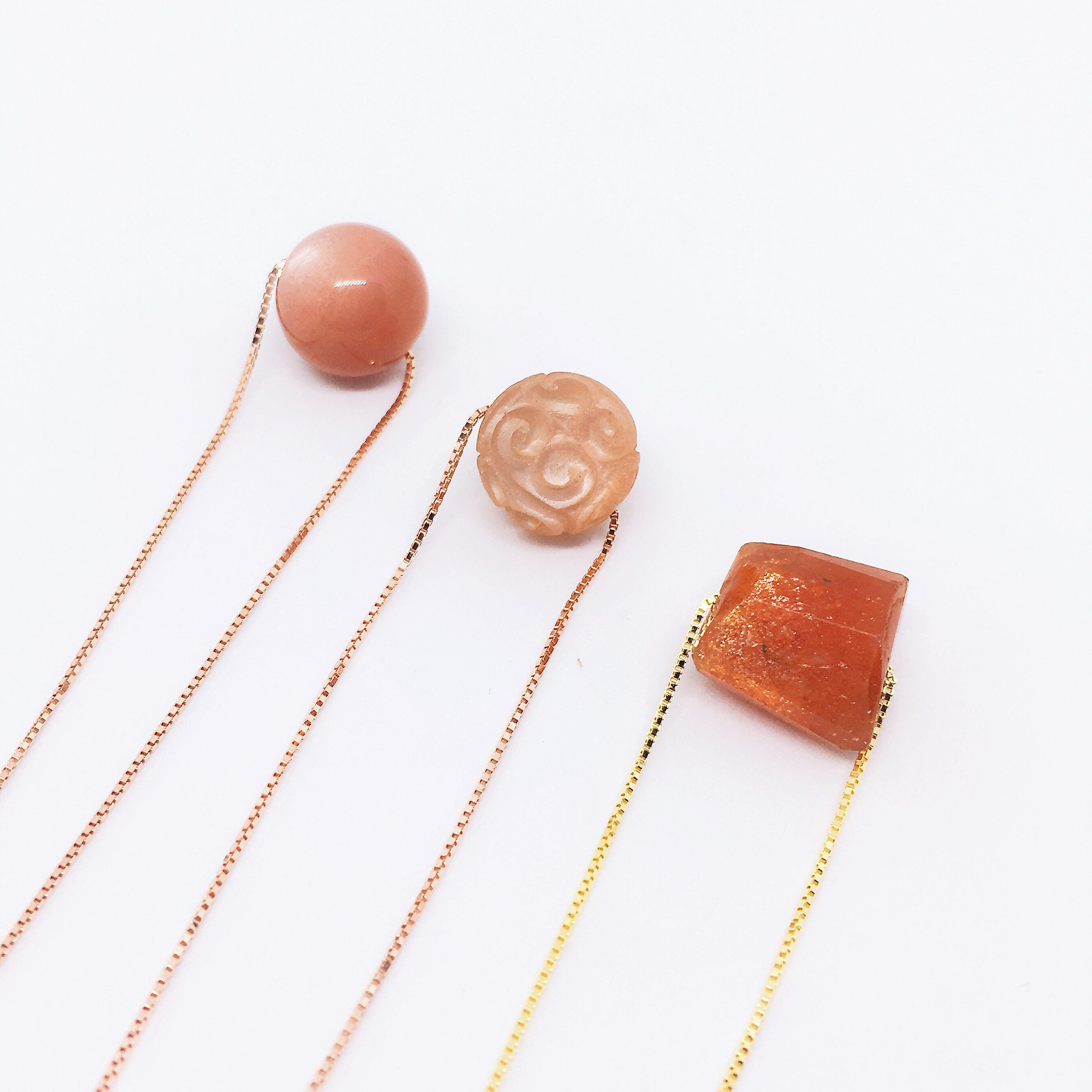 Sunstone Necklace, Sonnenstein Halskette, Collier De Pierre De Soleil, Confetti Sunstone, Leadership, Christmas Gift, Advent Calendar Filler