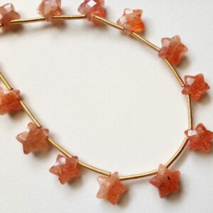 10mm Sunstone Faceted Star Beads, Sunstone Star Shape Bead, Sunstone Briolettes For Jewelry, Fancy Star (4in To 8in Options) - Adg349 10mm Sunstone Faceted Star Beads, Sunstone Star Shape Bead, Sunstone Briolettes For Jewelry, Fancy Star (4in To 8in Options) - Adg349