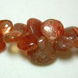 14mm Sunstone Plain Heart Shaped Briolettes, 11 Pieces Sunstone Plain Heart Briolettes For Jewelry, Sunstone Heart Beads - Sph1 14mm Sunstone Plain Heart Shaped Briolettes, 11 Pieces Sunstone Plain Heart Briolettes For Jewelry, Sunstone Heart Beads - Sph1