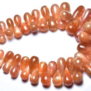 272 Ct Sunstone Smooth Teardrop Beads - 9 Inches - Natural Beautiful Smooth Sunstone Teardrop Briolettes - Size Is 6x10 - 8x17 Mm #2820 272 Ct Sunstone Smooth Teardrop Beads - 9 Inches - Natural Beautiful Smooth Sunstone Teardrop Briolettes - Size Is 6x10 - 8x17 Mm #2820