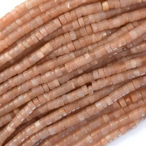 2x4mm Natural Orange Sunstone Heishi Disc Beads 15.5" Strand 2x4mm Natural Orange Sunstone Heishi Disc Beads 15.5" Strand