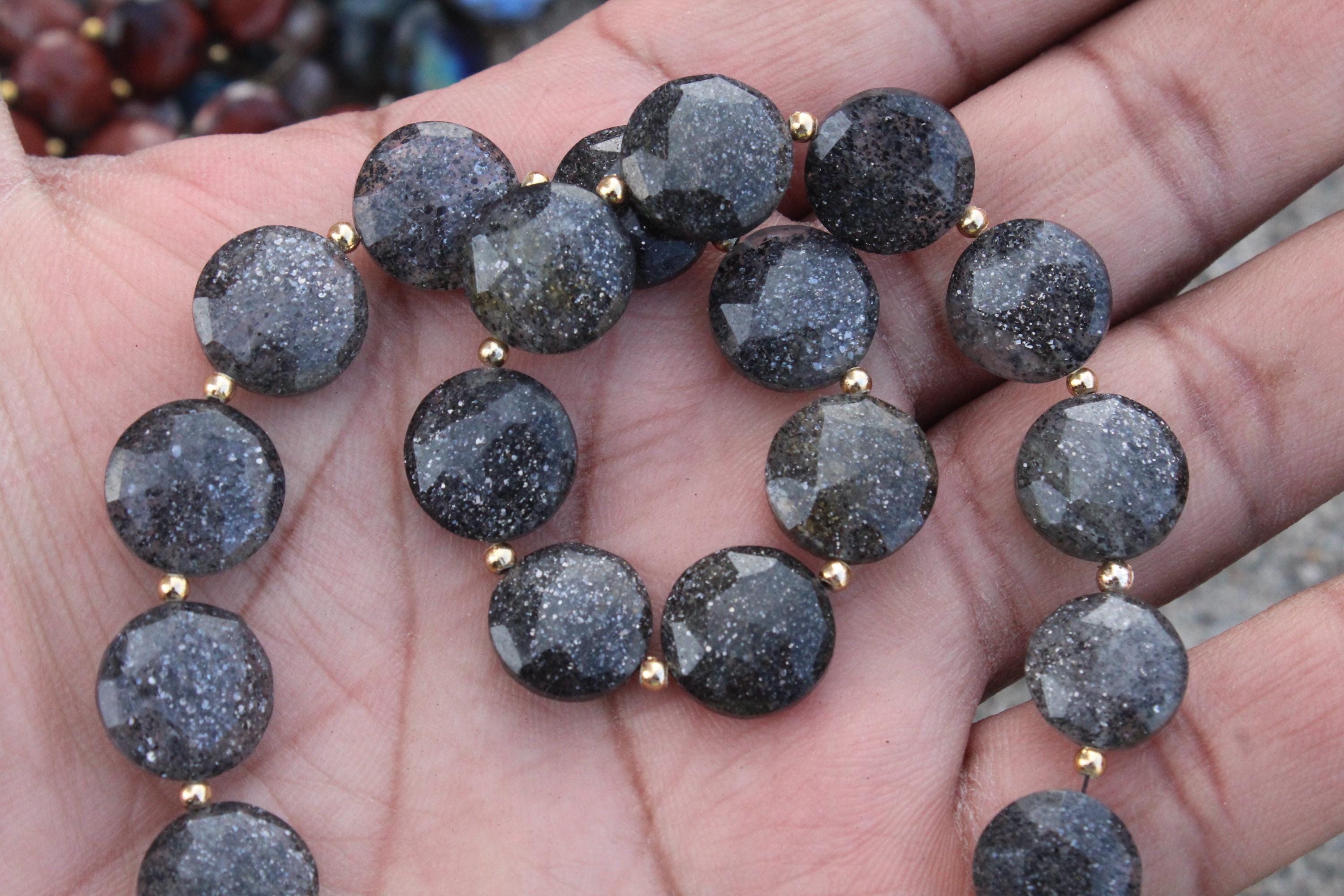 Sunstone Gemstone Faceted Briolette Beads | 15 Piece Disk-shaped I Size—13 Mm | Jewelry Setting (c305)