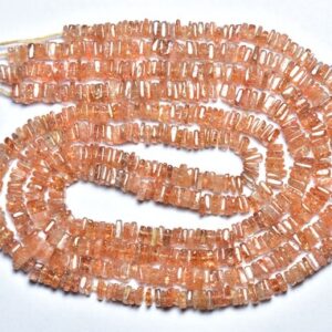 Sunstone Heishi Square Beads - 16 Inches - Natural Sunstone Heishi Square Smooth Square Heishi - Size Is 4mm #556 Sunstone Heishi Square Beads - 16 Inches - Natural Sunstone Heishi Square Smooth Square Heishi - Size Is 4mm #556