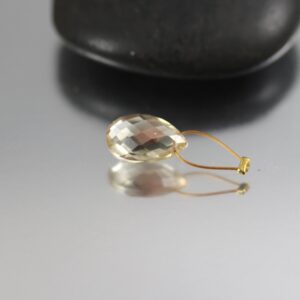 Oregon Sunstone Peachy Schiller Faceted Pear Briolette Bead - 11.5 x 7.5mm - Single Oregon Sunstone Peachy Schiller Faceted Pear Briolette Bead - 11.5 x 7.5mm - Single