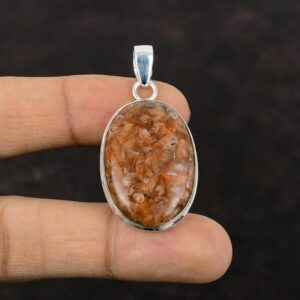 Handmade Oval Sunstone Pendant: 925 Sterling Silver Healing Jewelry Handmade Oval Sunstone Pendant: 925 Sterling Silver Healing Jewelry