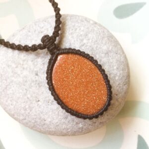 Sunstone Macrame Necklace, Boho Sunstone Necklace, Black And Orange Necklace, Beach, Gift, Sunstone Macrame Pendant, Glitter, Ready To Ship! Sunstone Macrame Necklace, Boho Sunstone Necklace, Black And Orange Necklace, Beach, Gift, Sunstone Macrame Pendant, Glitter, Ready To Ship!
