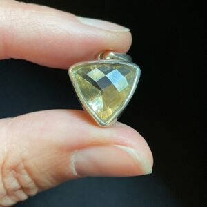 Sparkling Sunstone Triangle Pendant - Genuine Faceted Oregon Sunstone And Sterling Silver - Champagne Color - Oregon Gift - Happiness Stone Sparkling Sunstone Triangle Pendant - Genuine Faceted Oregon Sunstone And Sterling Silver - Champagne Color - Oregon Gift - Happiness Stone