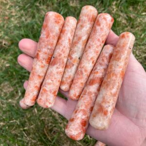 Confetti Sunstone Massage Wand, Reiki Healing Crystal
