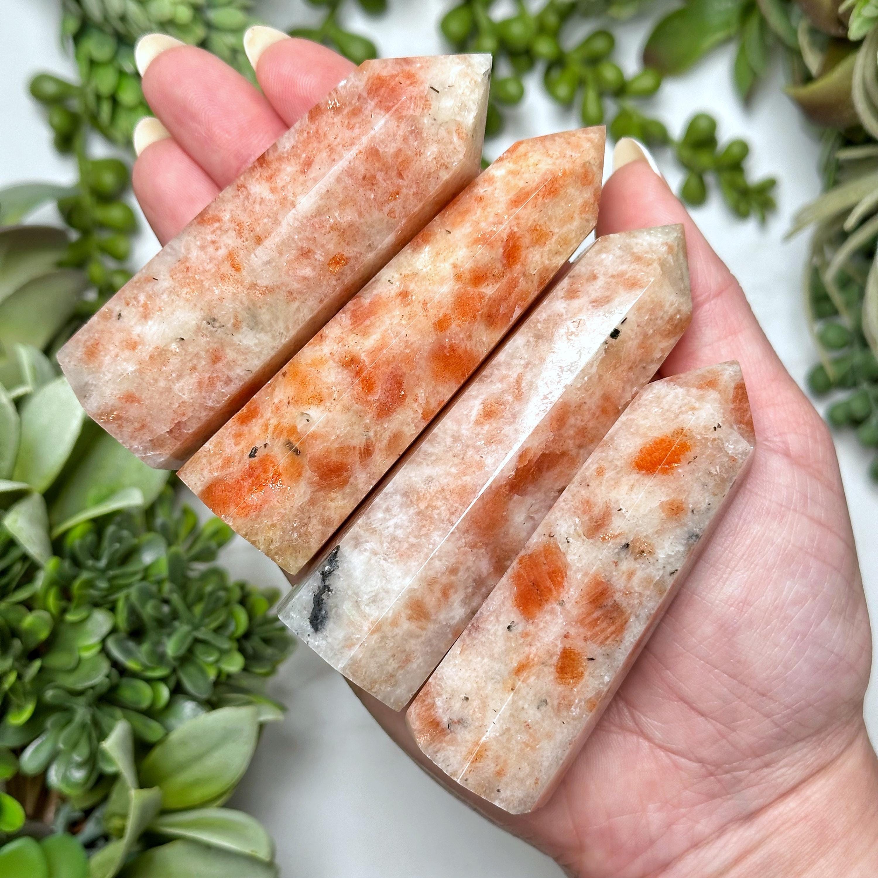Sunstone Point | S, M, L | - (polished Orange Crystal Tower, Sacral Chakra, Healing Stone, Vitality) Sunstone Point | S, M, L | - (polished Orange Crystal Tower, Sacral Chakra, Healing Stone, Vitality)