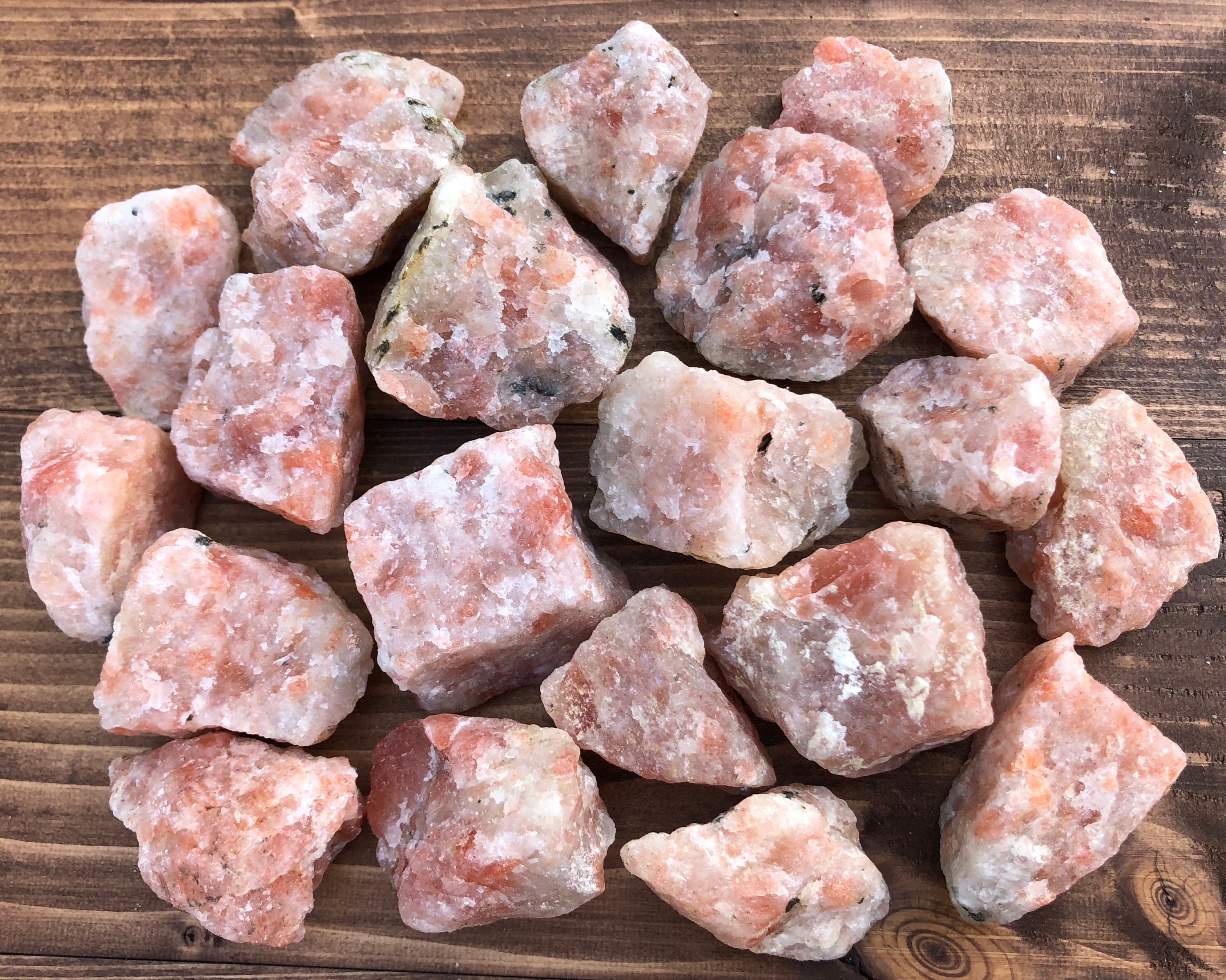 1 Pound Rough Sparkly Confetti Sunstone From India / Raw Stones Bulk One Lb