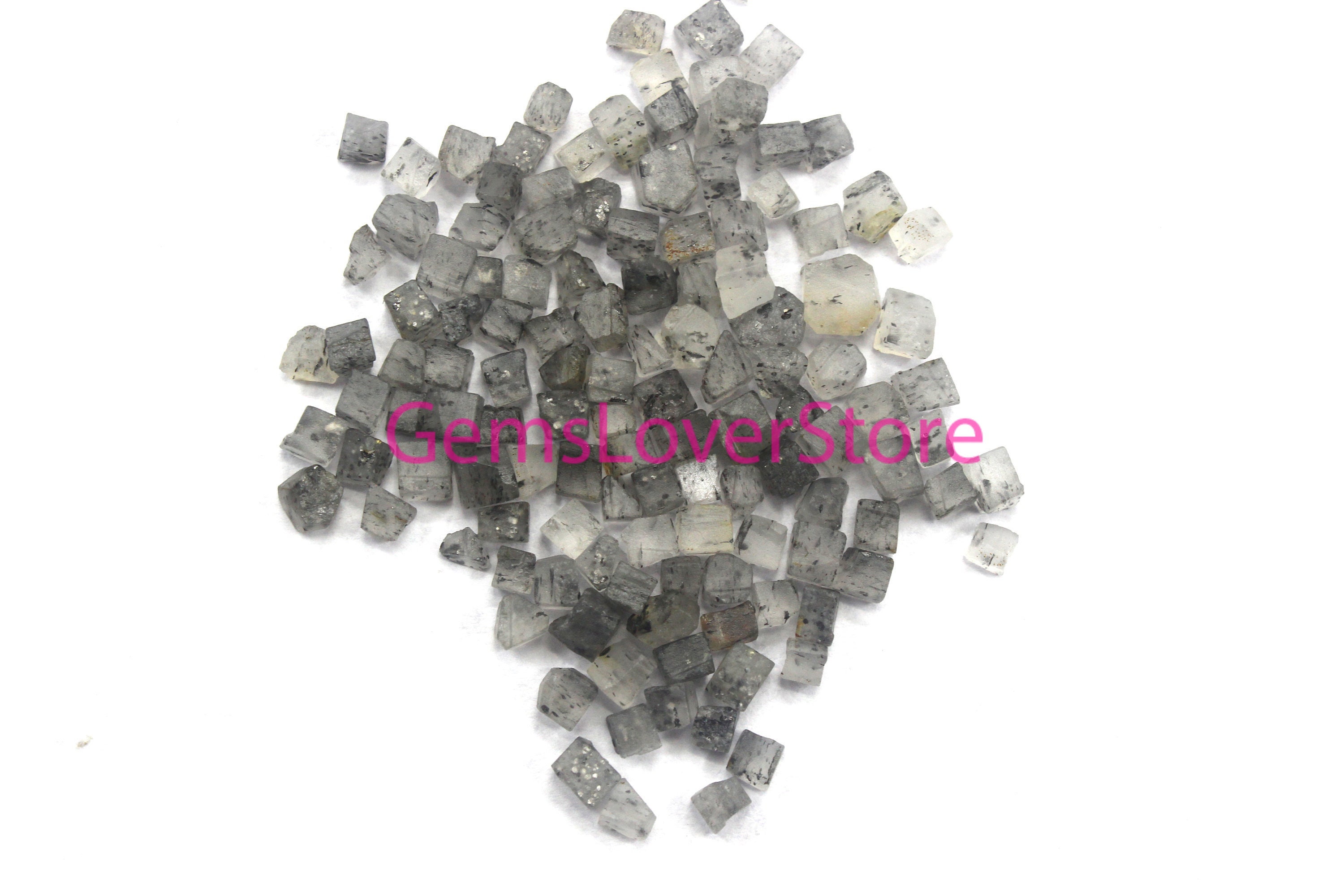 50 Tiny Black Sunstone Raw Crystals: Untreated Rough Gemstones (2-4 Mm)