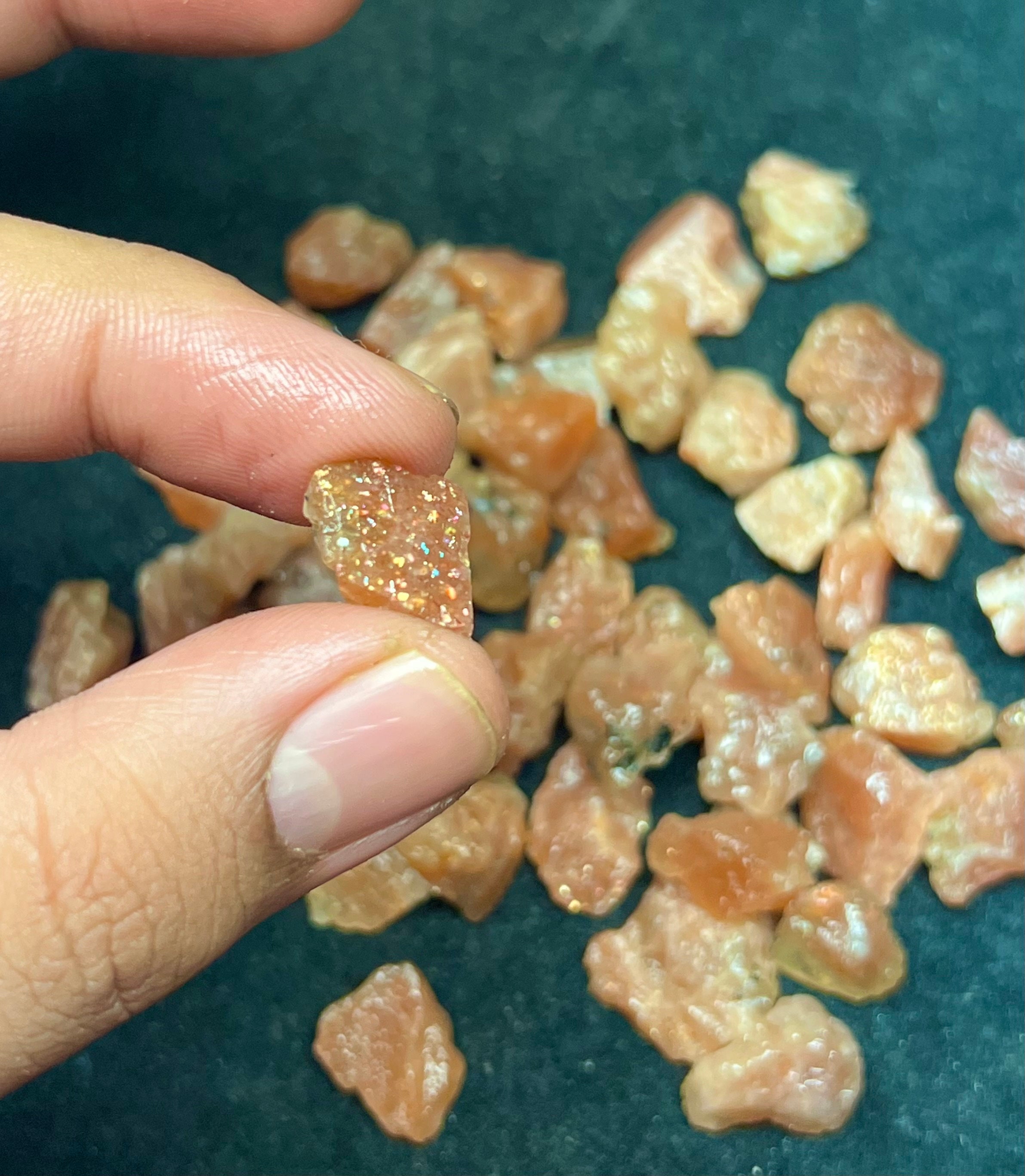 Bulk Sunstone Rough Stone | Natural Raw Confetti Lot 16-18mm