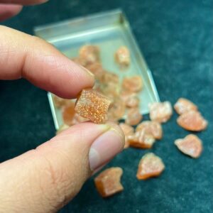 Natural Flashy Sunstone Rough Stone | Raw Confetti Chunk Lot 13-16mm