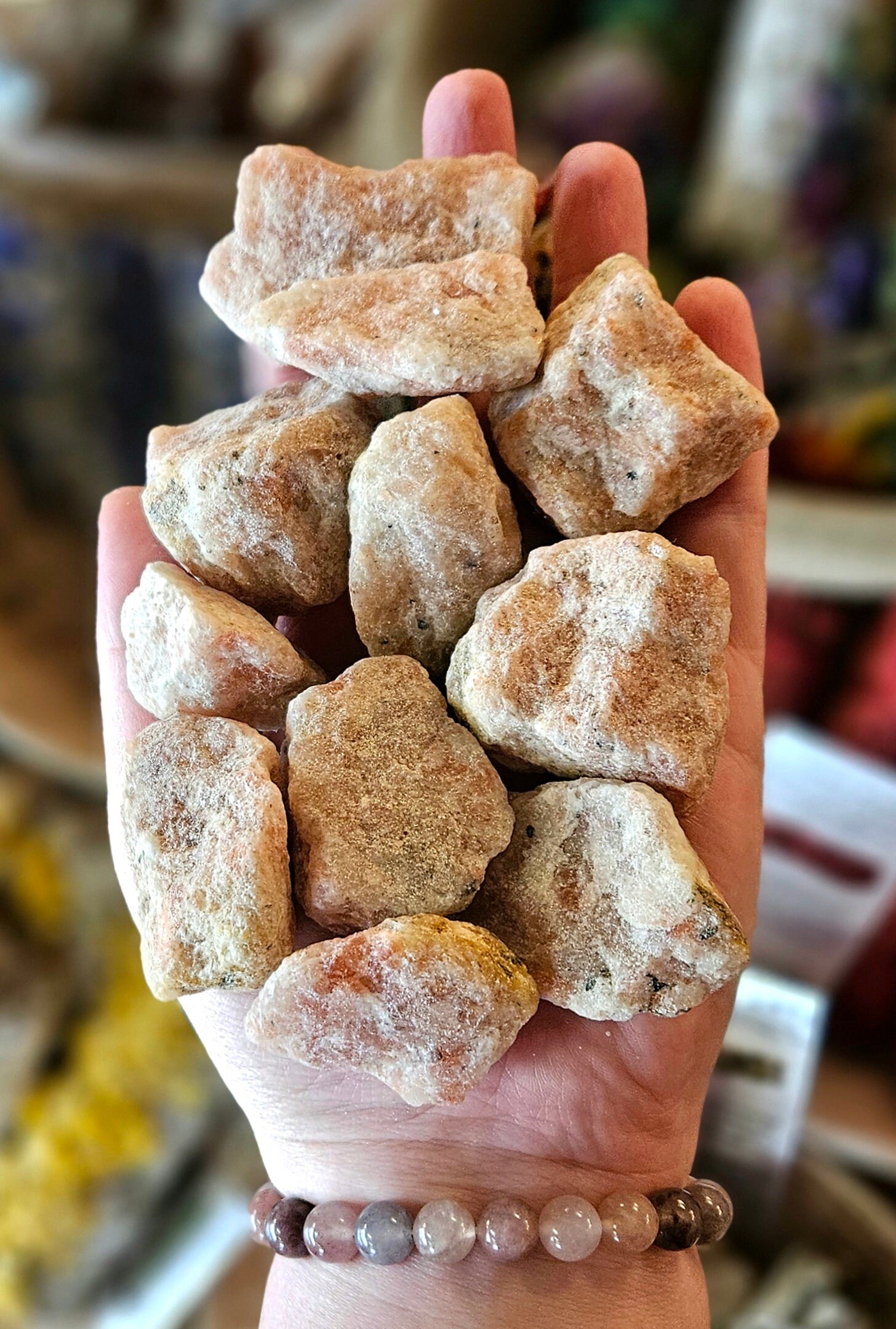 Sunstone Rough Stone, One, Feng Shui, Pocket Stone, Metaphysical, Rock Hound, Crystal Healing