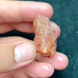 Unpolished Natural Sunstone Rough Stone | Sparkly Orange Crystal 16.8g 34x26x18mm