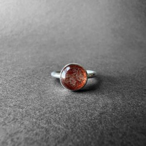 Natural Orange Sunstone Ring, High Grade Sunstone And Sterling Silver, One-of-a-kind Jewelry From Turkuaznaturalstones