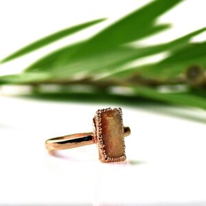 Natural Red Sunstone Anniversary Ring Handmade Ring Rings For Women Statement Ring Stackable Ring Gemstone Ring Gifts For Her