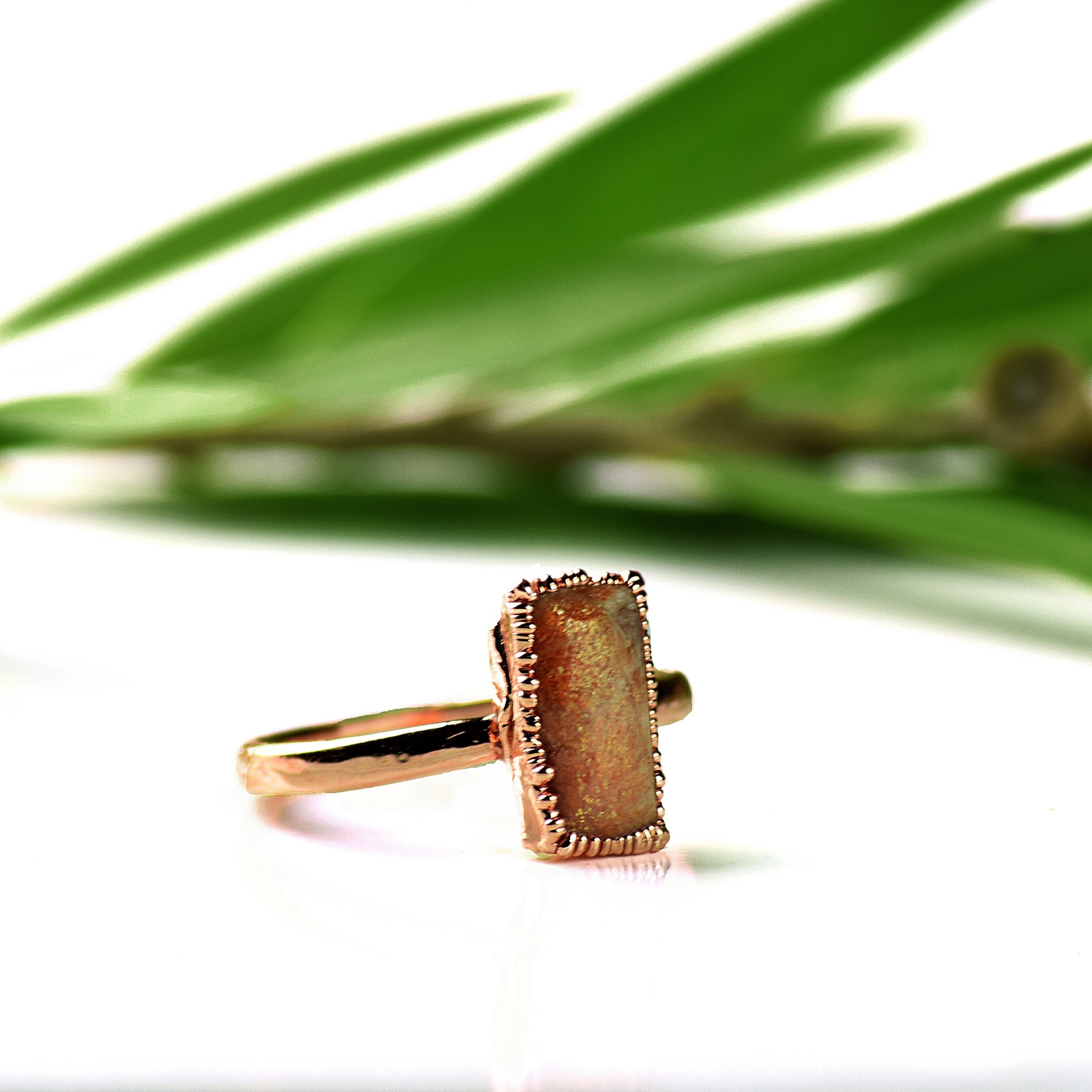 Natural Red Sunstone Anniversary Ring Handmade Ring Rings For Women Statement Ring Stackable Ring Gemstone Ring Gifts For Her