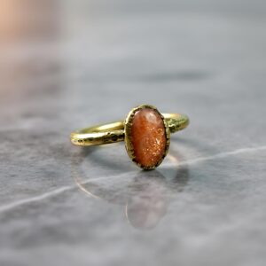 Natural Sunstone Ring Womens Ring Minimalist Ring | Gemstone Ring Gift For Women Rings For Women Wedding Ring Dainty Rings