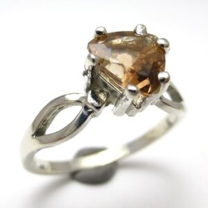 Oregon Sunstone Ring Size 7 Trillion Aaa Sterling Silver 925 Grade Handmade Lisajoy Sachs Design Orange Natural Engagement Ring Promise Ring