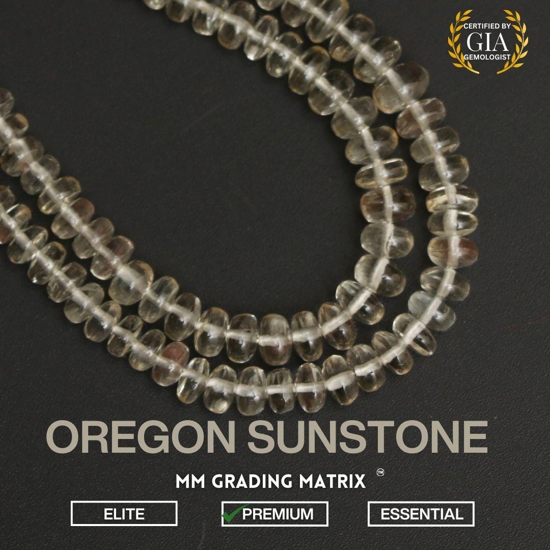 4 Mm To 5.5 Mm Oregon Sunstone Smooth Rondelle Shape Beads, Natural Sunstone Beads For Jewelry Making, Oregon Sunstone Beads Strand 18"