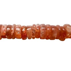 Bead Sunstone heishi / rondelle 5-6mm 8inch length each