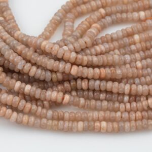 Pink Sunstone - High Quality In Smooth Saucer Roundel, 4mm Flat Rondel 15 Inches Thin Roundel