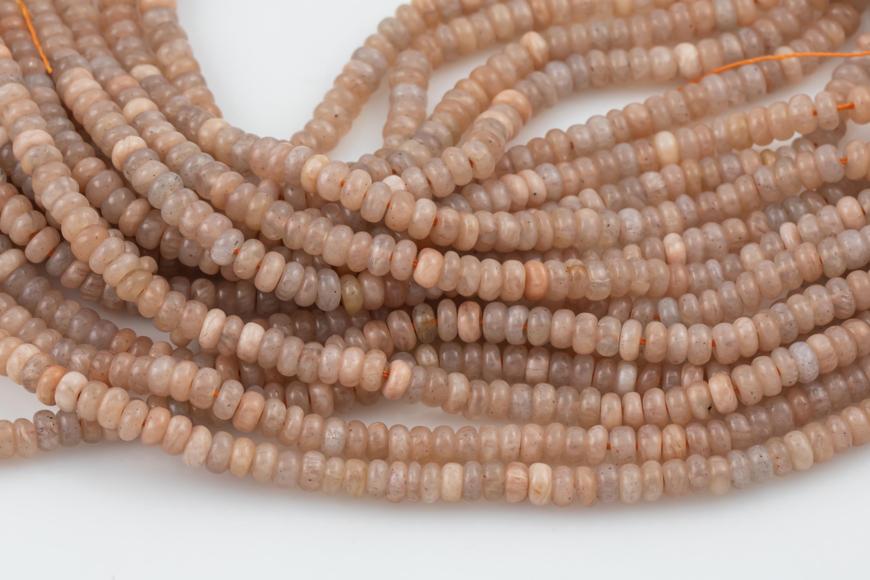 Pink Sunstone - High Quality In Smooth Saucer Roundel, 4mm Flat Rondel 15 Inches Thin Roundel Pink Sunstone - High Quality In Smooth Saucer Roundel, 4mm Flat Rondel 15 Inches Thin Roundel