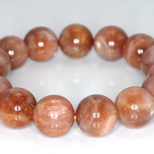12mm Sunstone Gemstone Orange Grade A Round 12mm Loose Beads 8 Inch Half Strand (90146139-128)