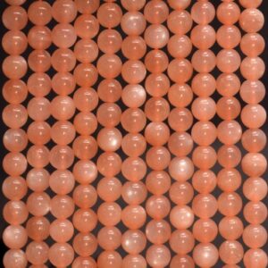 4mm-5mm Sunstone Gemstone Light Orange Round 4mm-5mm Loose Beads 15.5 Inch Full Strand (90147867-143)