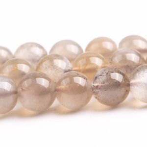 5mm Flash Light Gray Brown Sunstone Beads Grade Aa+ Genuine Natural Gemstone Full Strand Round Loose Beads 20.5" (118976-3477)