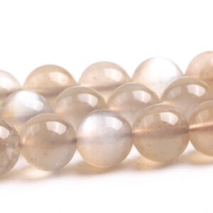 6-7mm Flash Light Gray Brown Sunstone Beads Grade Aaa Genuine Natural Gemstone Full Strand Round Loose Beads 20" (118977-3477)