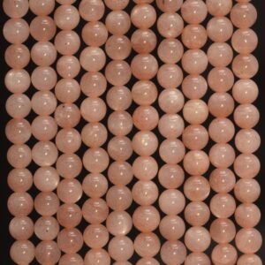 6mm Sunstone Gemstone Grade A Orange Round Loose Beads 16 Inch Full Strand (90147905-143)