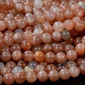 8mm Natural Sunstone Gemstone Grade Aaa Round Loose Beads (d155)